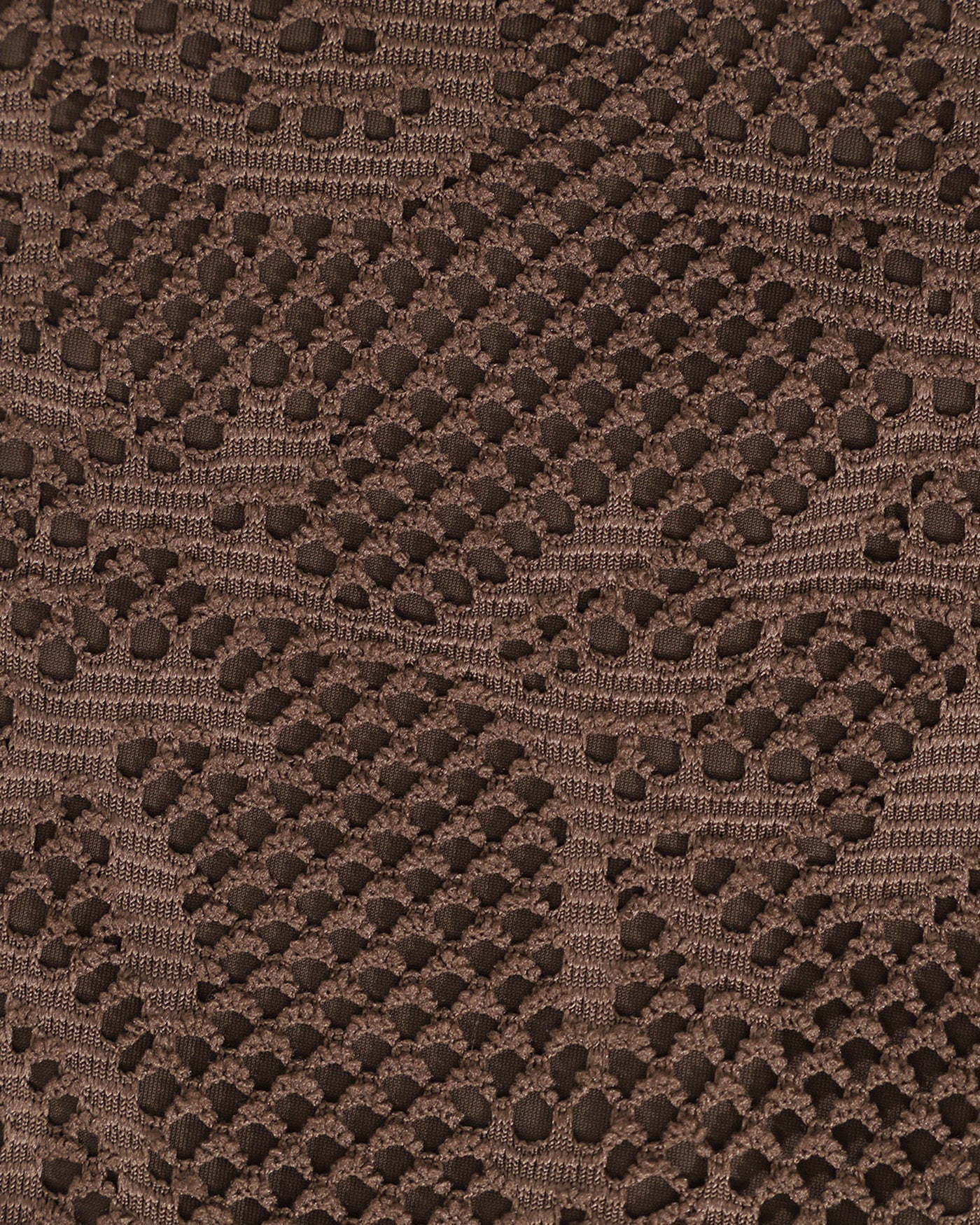 Brown Textured Halter Bikini Suit