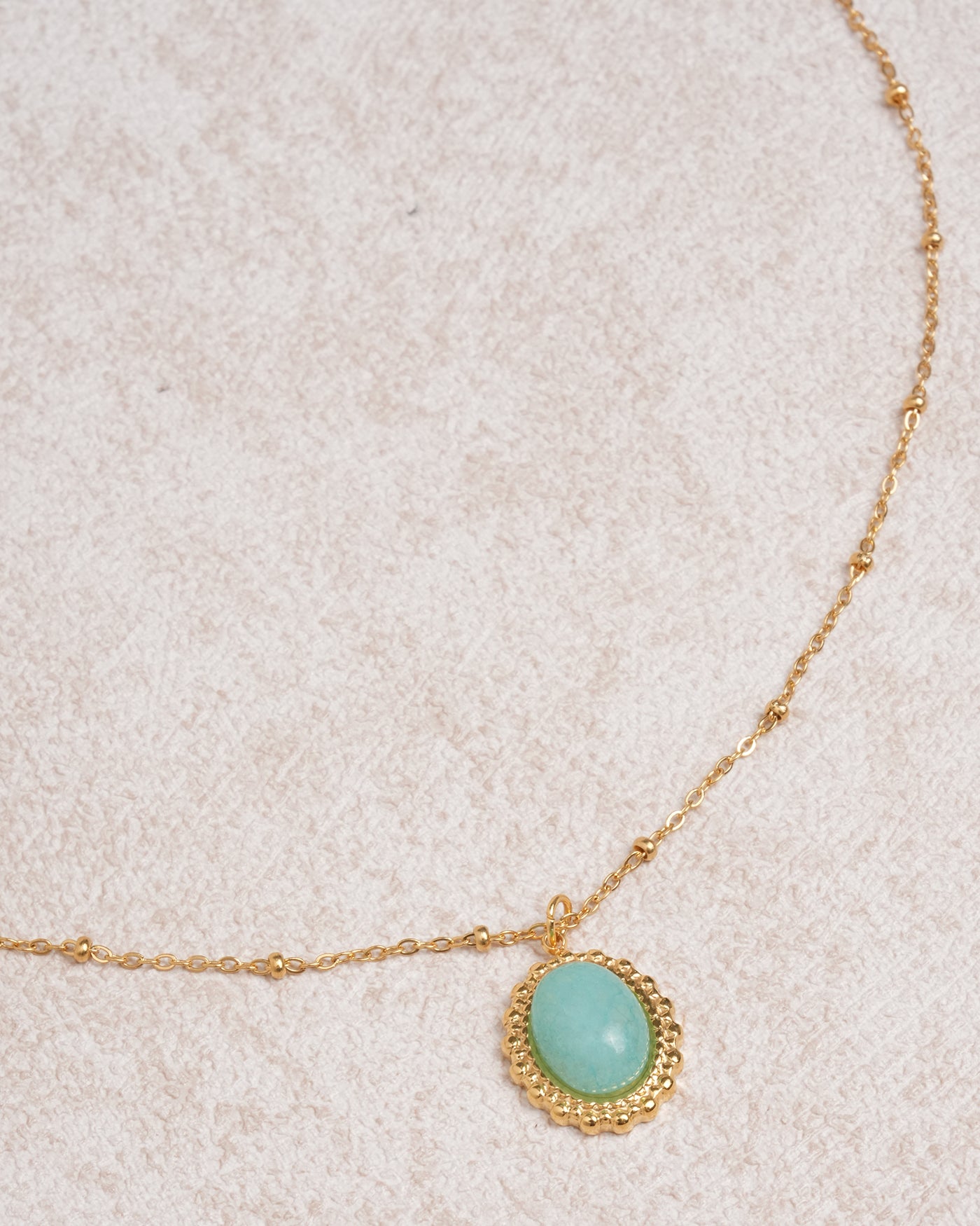 Gold Stainless Steel Pendant Necklace