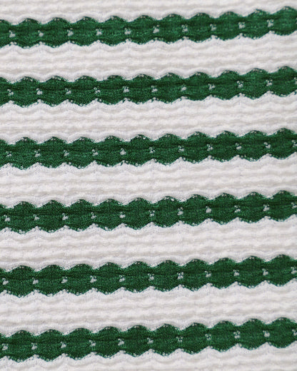 Green Striped Underwire Bikini Set