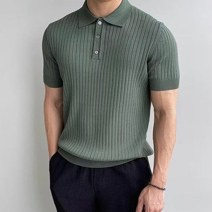 Visconti Knitted Polo Shirt - Verde
