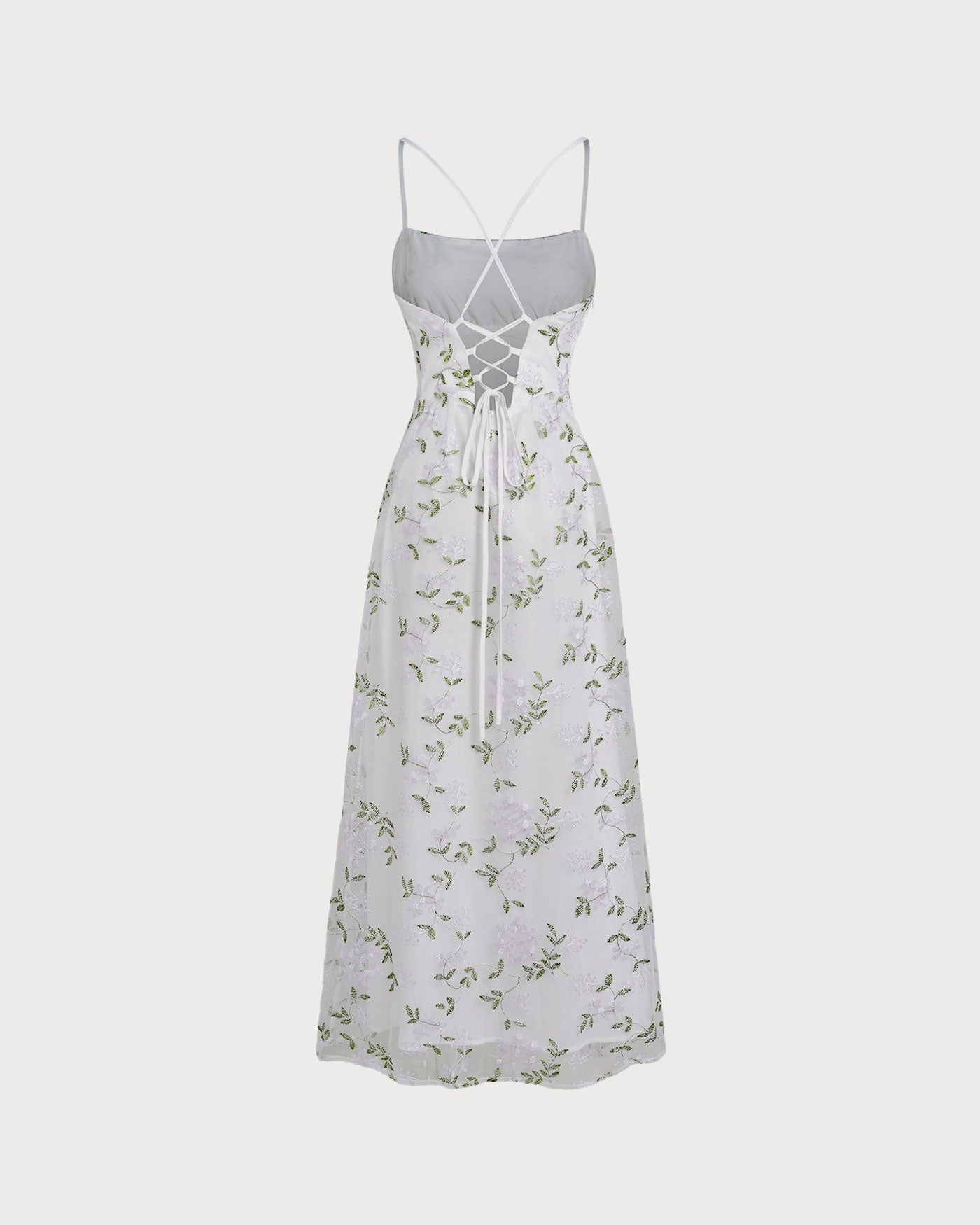 White Floral Slip Maxi Dress
