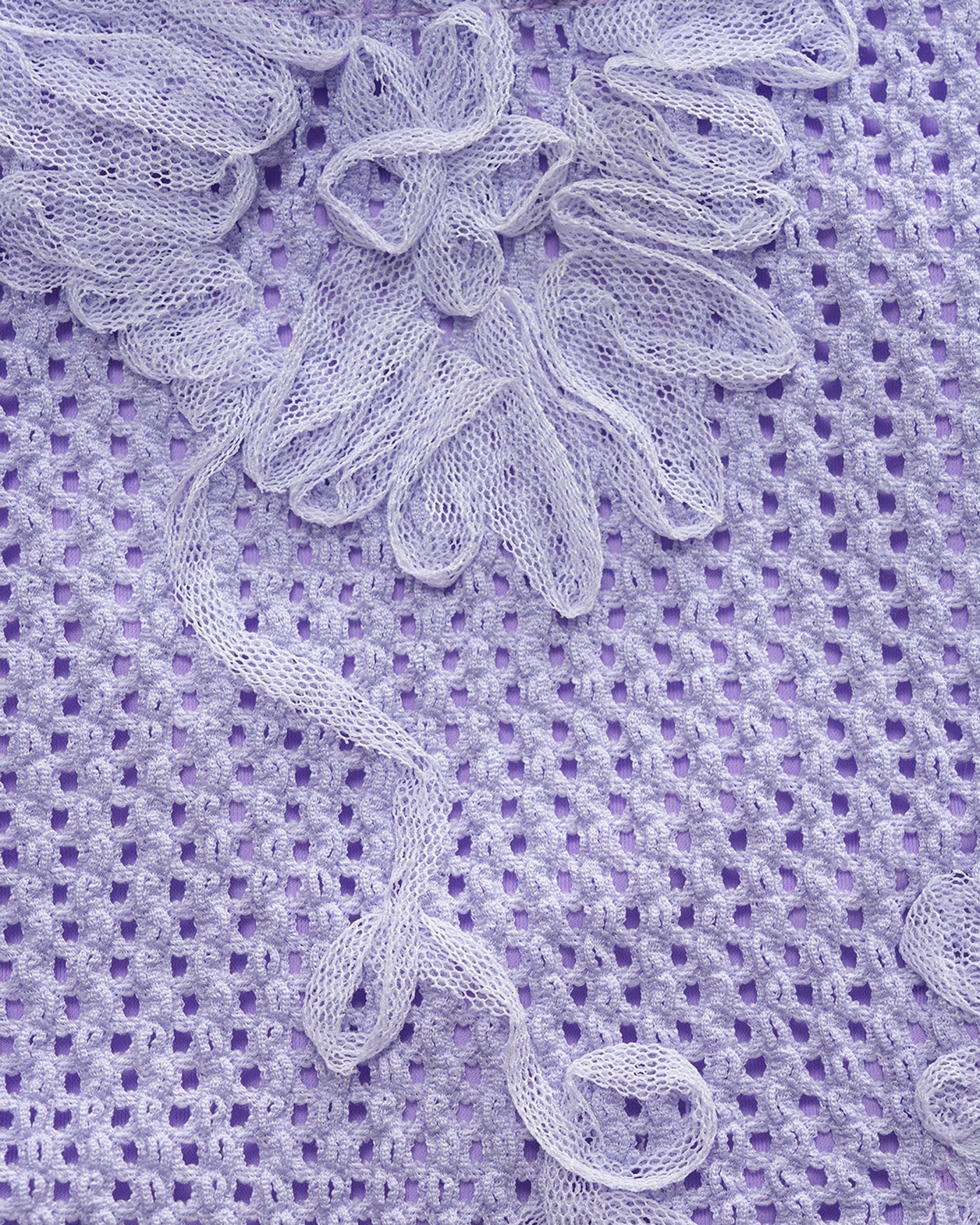 Purple Jacquard Halter Bikini Set