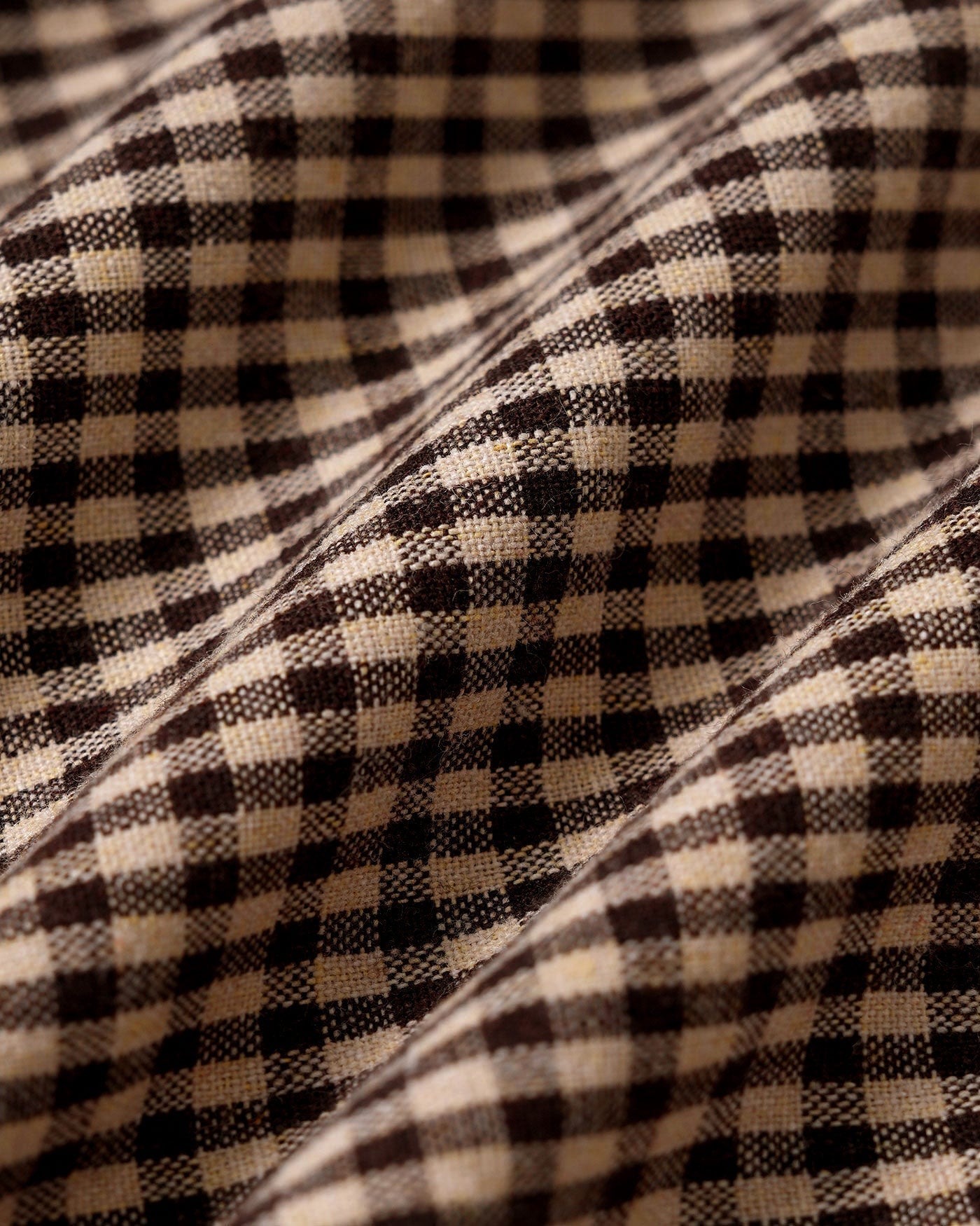 Brown Plaid Ruched Skirt