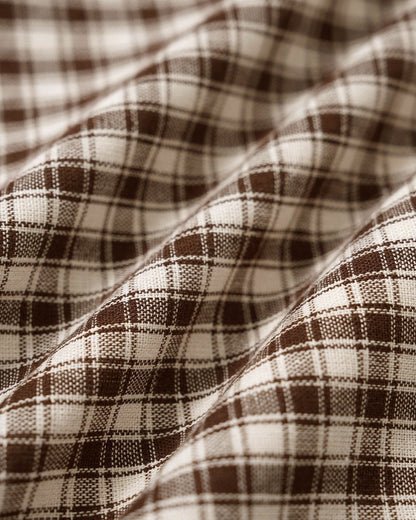 Brown Plaid A-Line Skirt