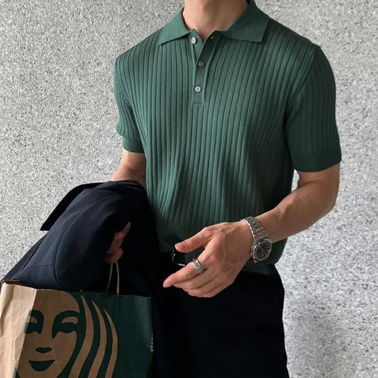 Visconti Knitted Polo Shirt - Verde