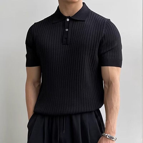 Visconti Knitted Polo Shirt - Nero