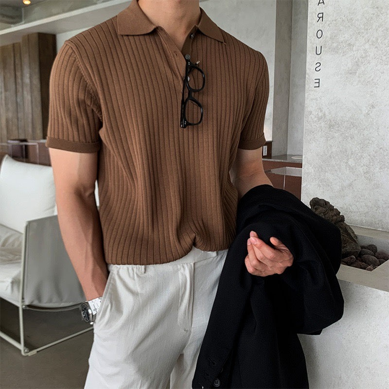 Visconti Knitted Polo Shirt - Verde