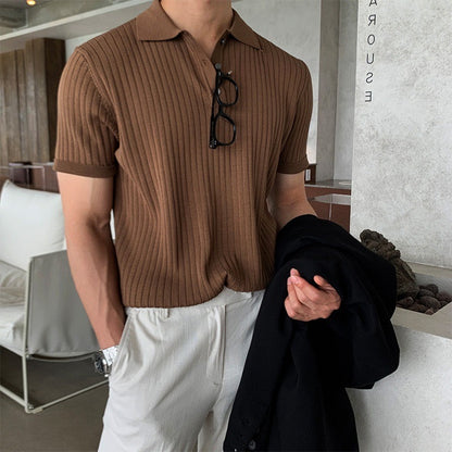 Visconti Knitted Polo Shirt - Verde