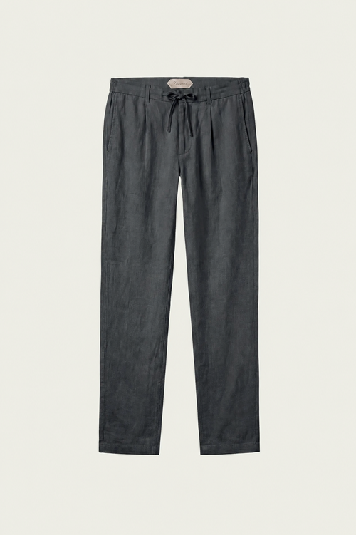 Visconti Linen Trousers - Nero