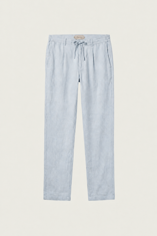 Visconti Linen Trousers - Blu