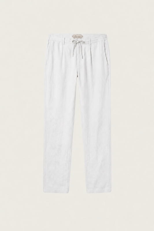 Visconti Linen Trousers - Bianco