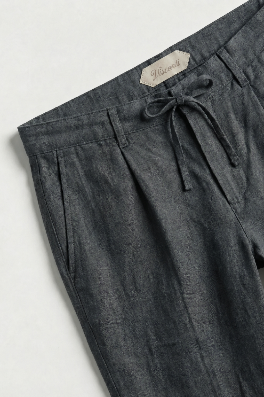 Visconti Linen Trousers - Nero