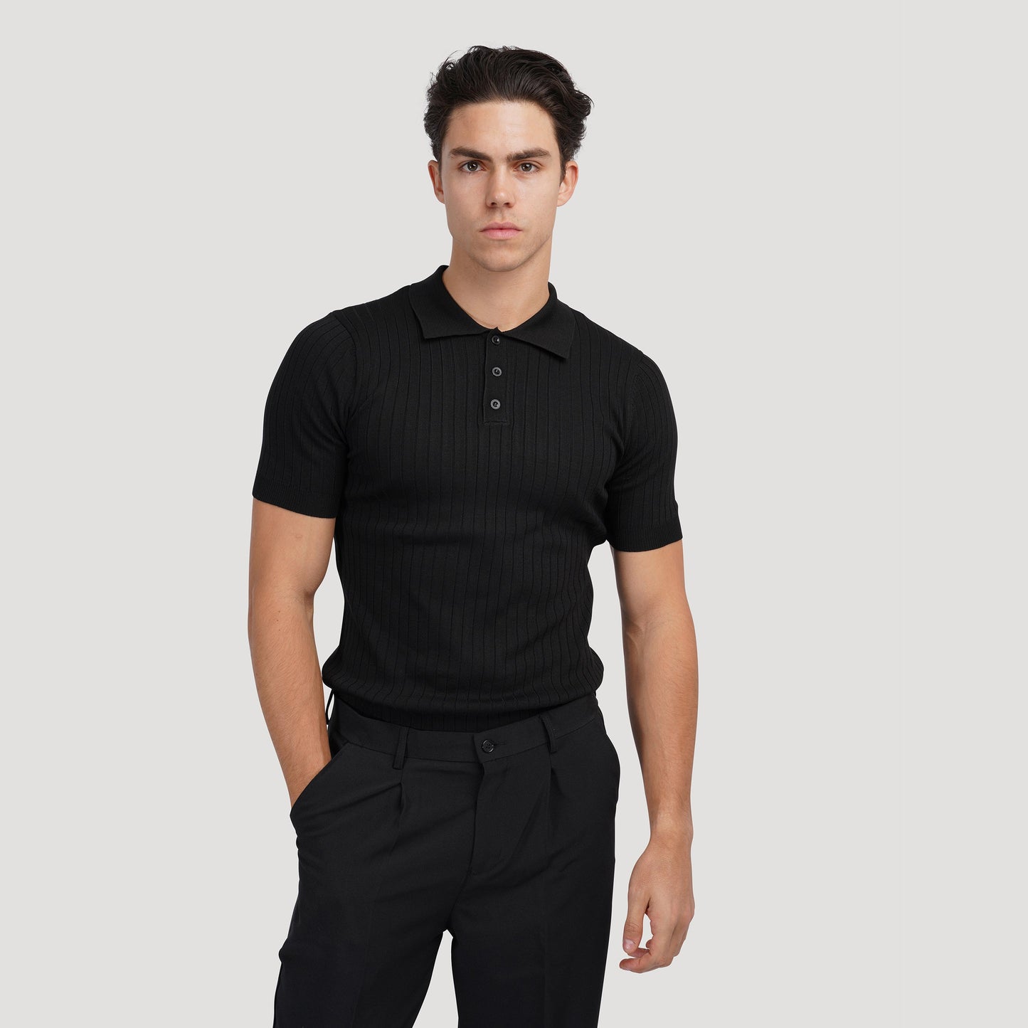 Visconti Knitted Polo Shirt - Marrone