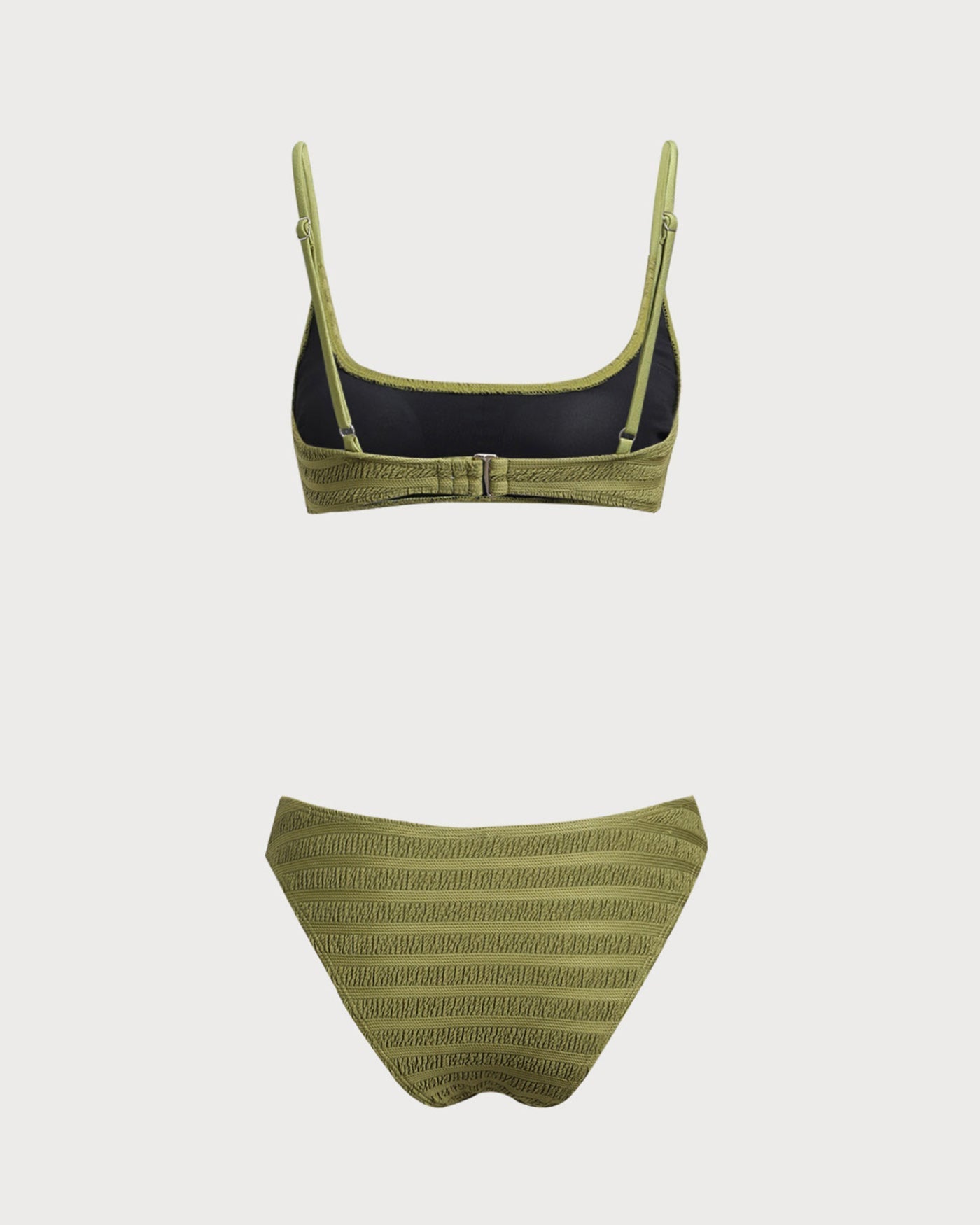 Army Green Ruffle Bikini Set