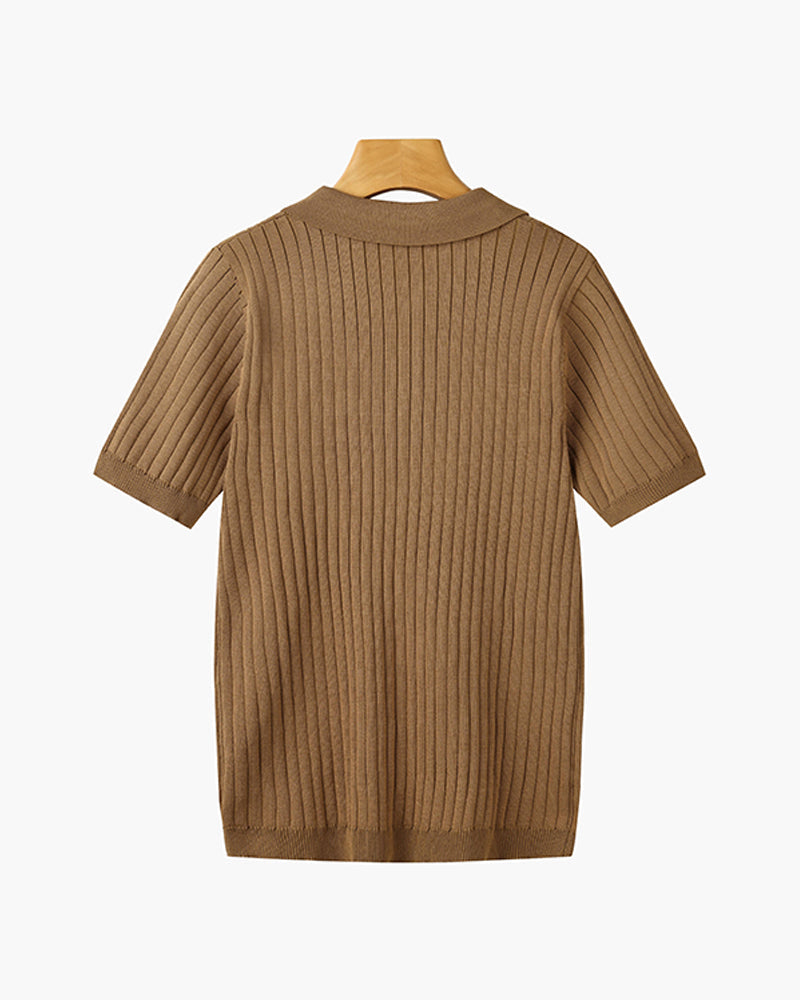 Visconti Knitted Polo Shirt - Verde