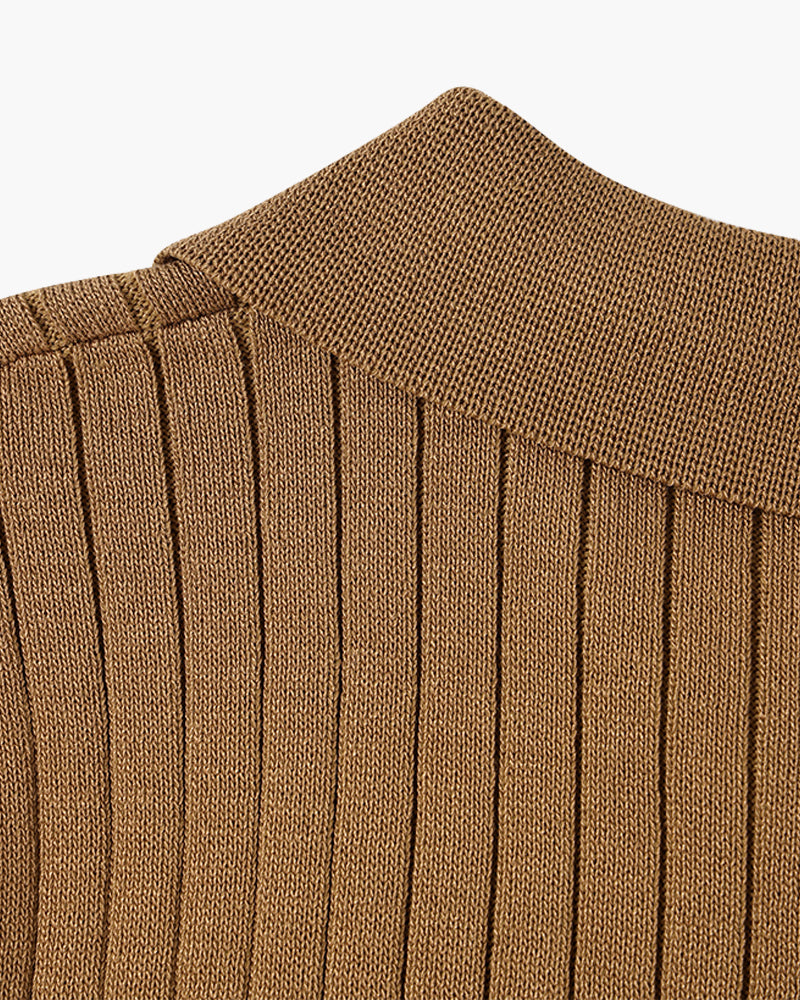 Visconti Knitted Polo Shirt - Nero