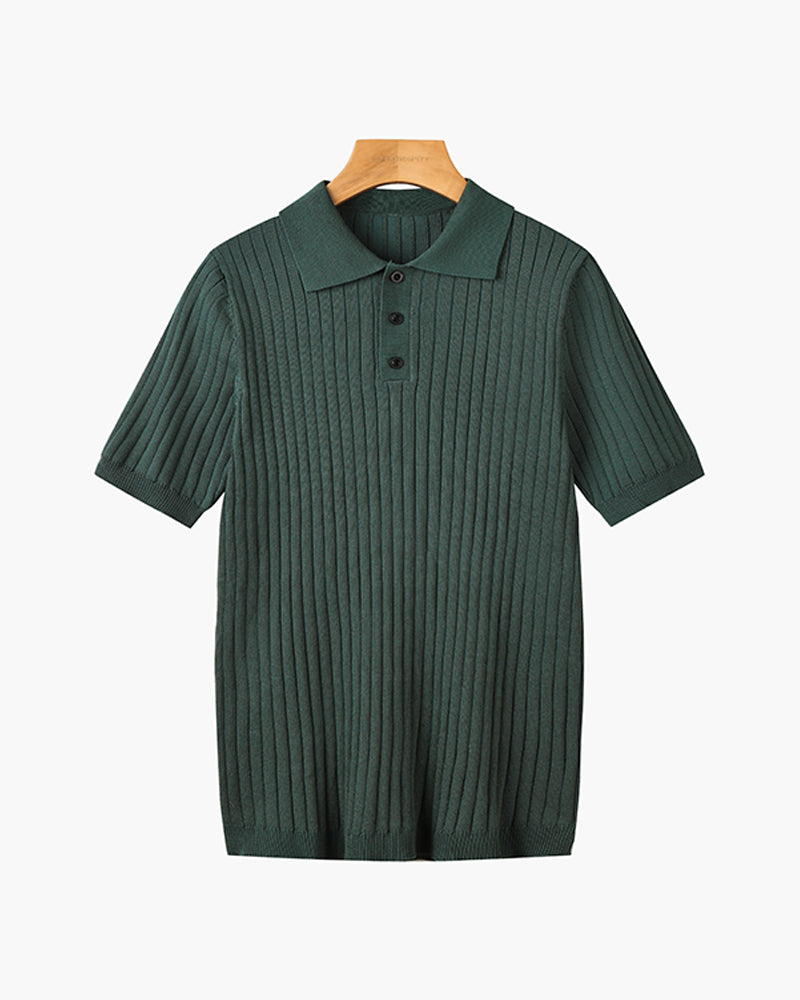Visconti Knitted Polo Shirt - Verde