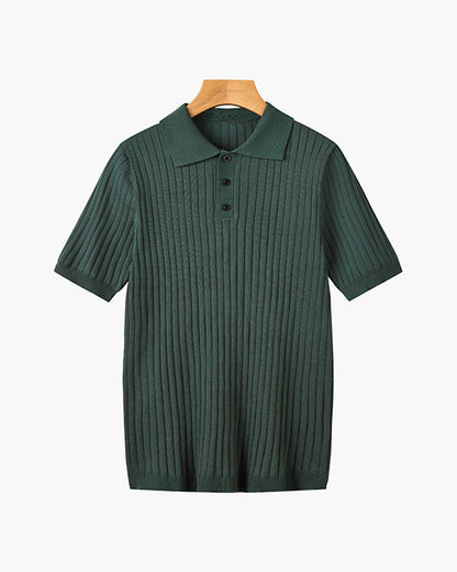 Visconti Knitted Polo Shirt - Verde