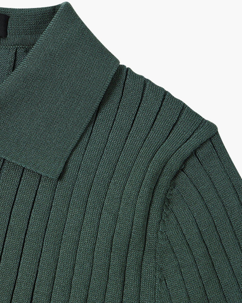 Visconti Knitted Polo Shirt - Nero