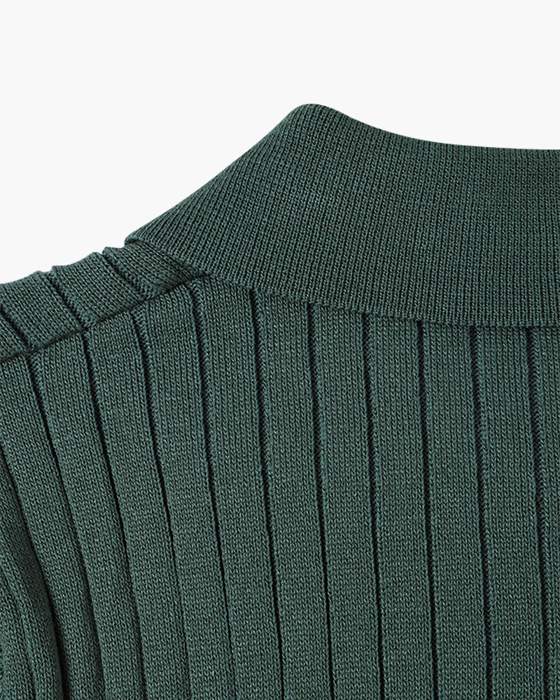 Visconti Knitted Polo Shirt - Verde