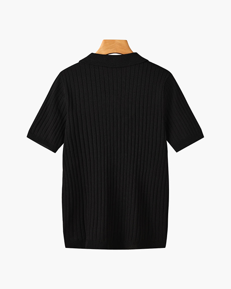 Visconti Knitted Polo Shirt - Verde