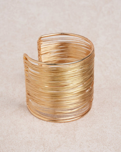 Gold Double Layered Open bracelet