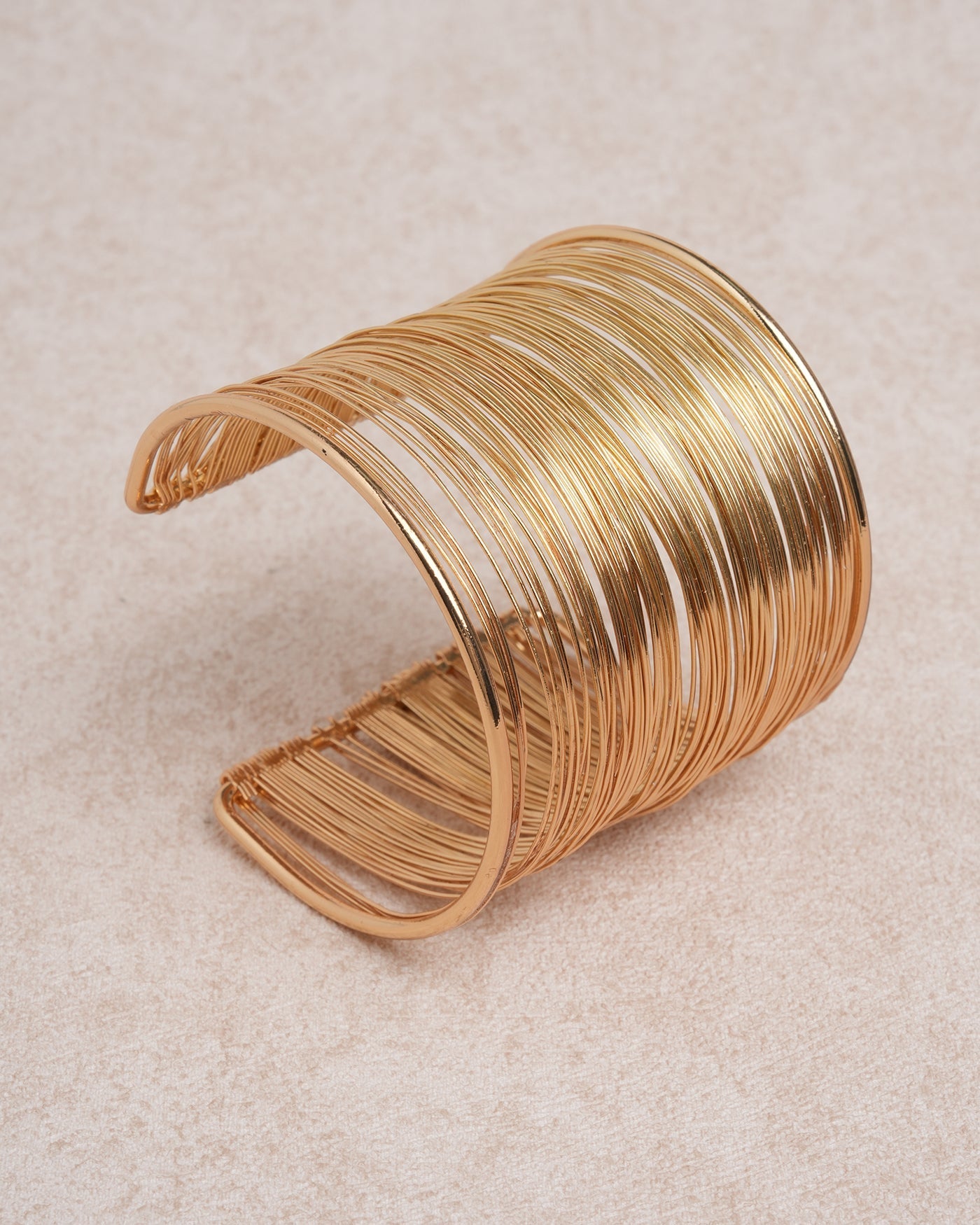 Gold Double Layered Open bracelet