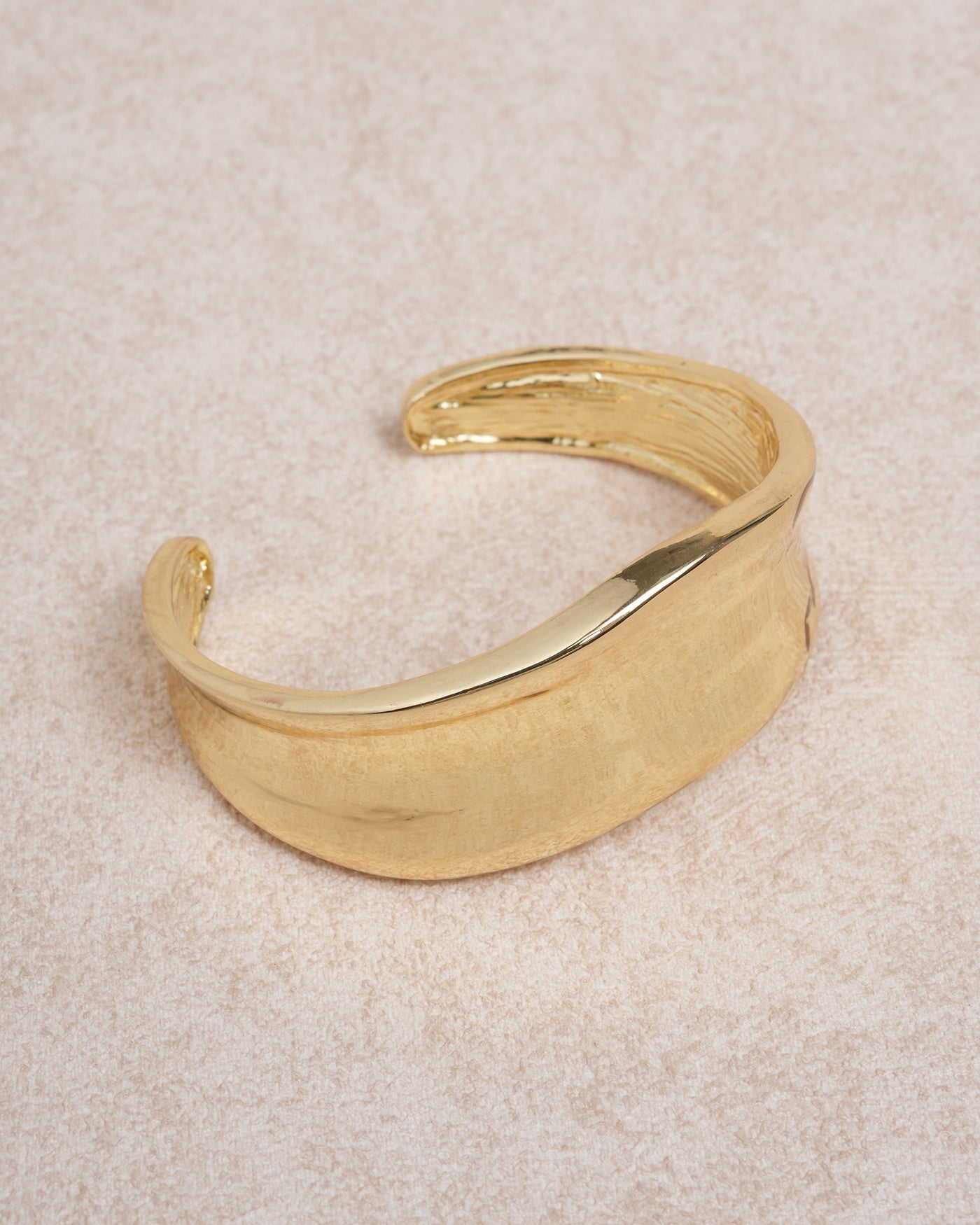 Gold Matte Open Bracelet
