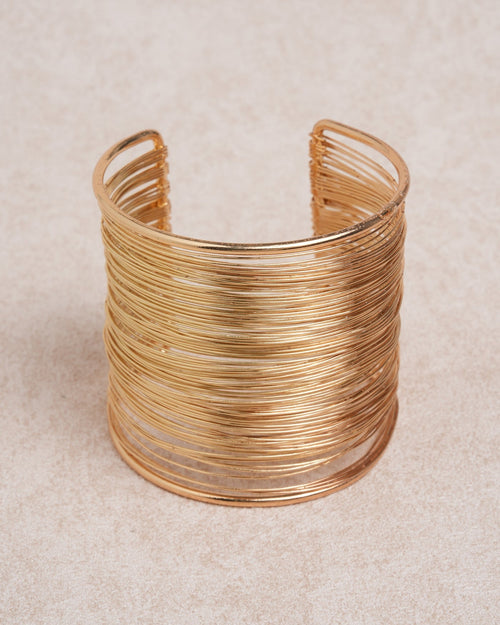 Gold Double Layered Open bracelet