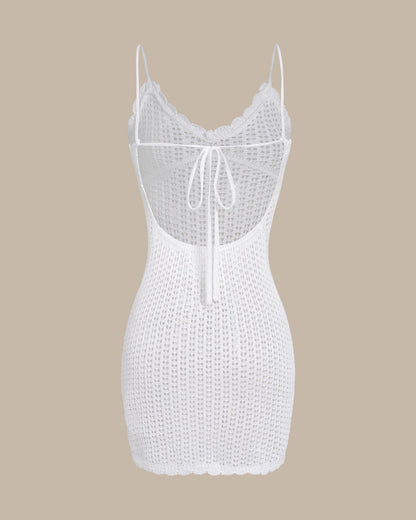 White Drawstring Cover-up