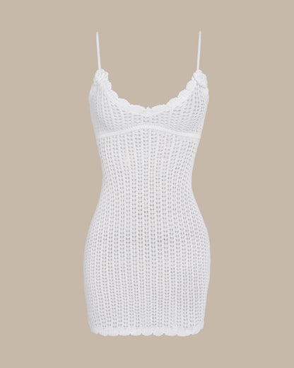 White Drawstring Cover-up
