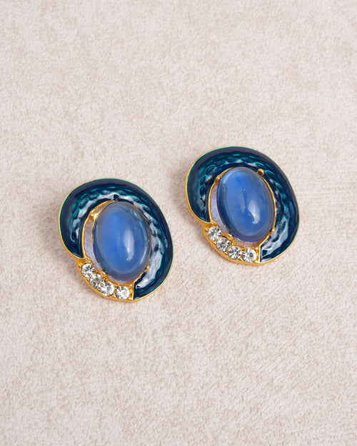Blue Alloy Earrings