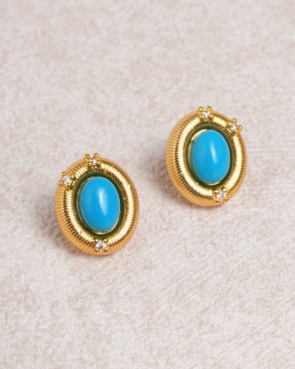 Blue Turquoise Earrings