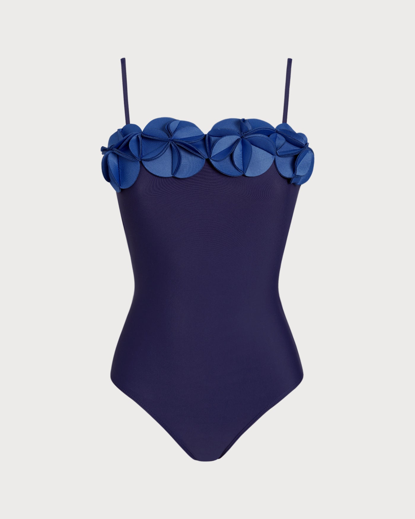 Blue Floral One Piece Swimwear