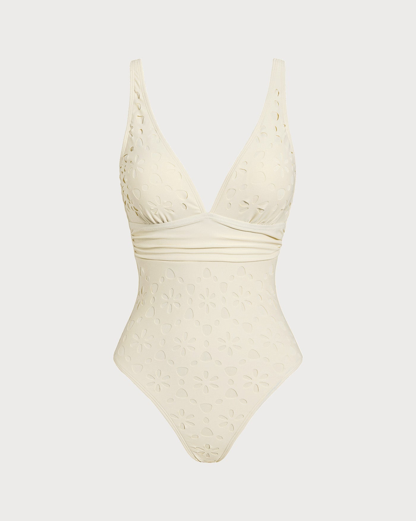 Off White Bralette One Piece Swimwear