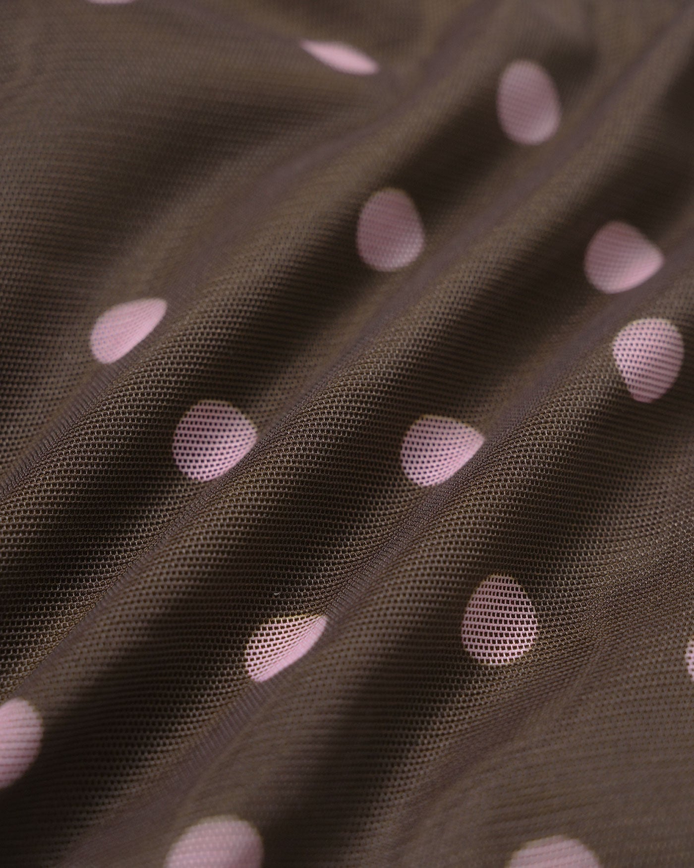Coffee V Neck Polka Dot Tankini Set