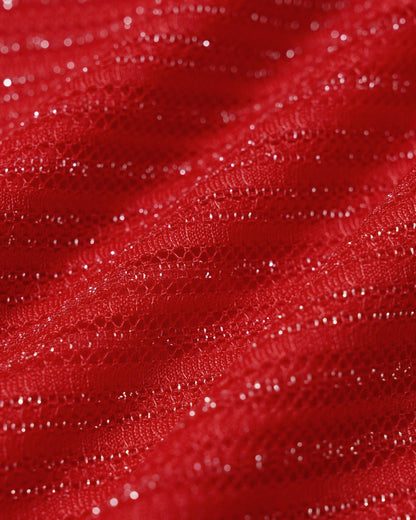 Red Sequins Underwire Bikini Set