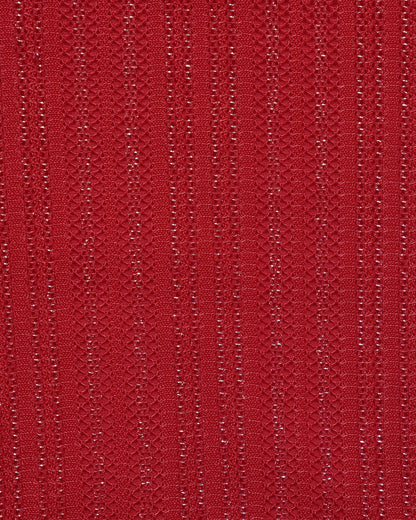 Red Square Neck Sequins Tankini Set