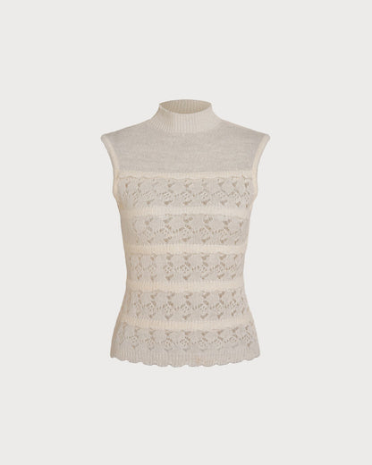 Apricot Turtle Textured Tank Top