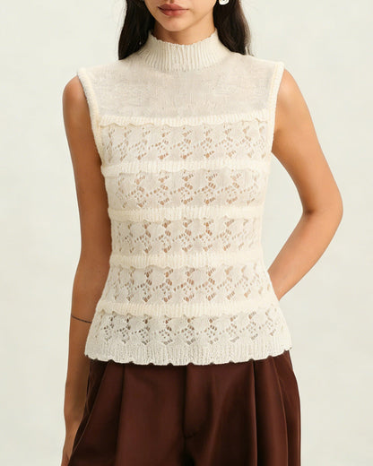 Apricot Turtle Textured Tank Top