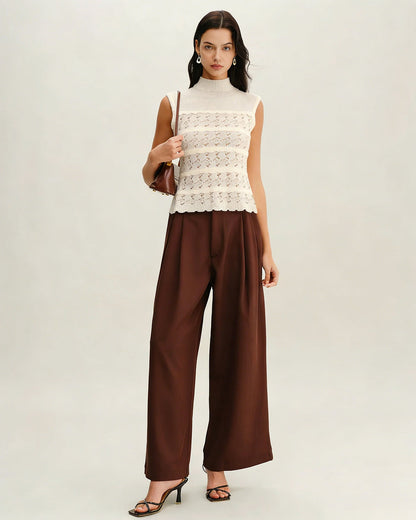 Apricot Turtle Textured Tank Top