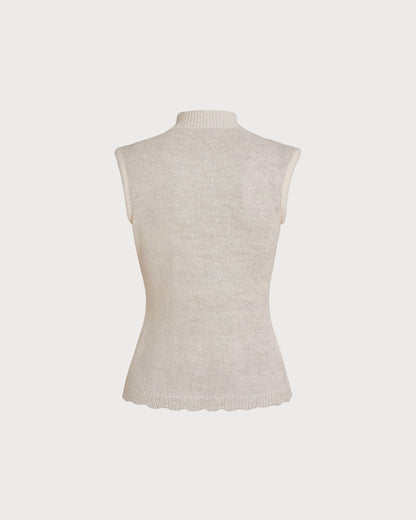 Apricot Turtle Textured Tank Top