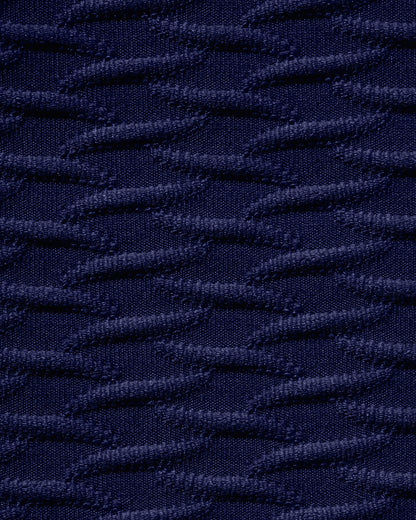 Royal Blue Textured Triangle Bikini Set