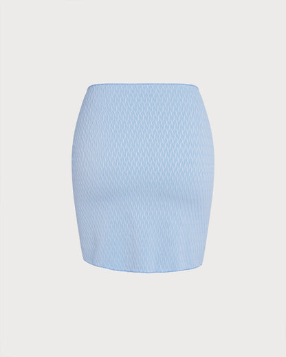 Blue Drawstring Cover-Up