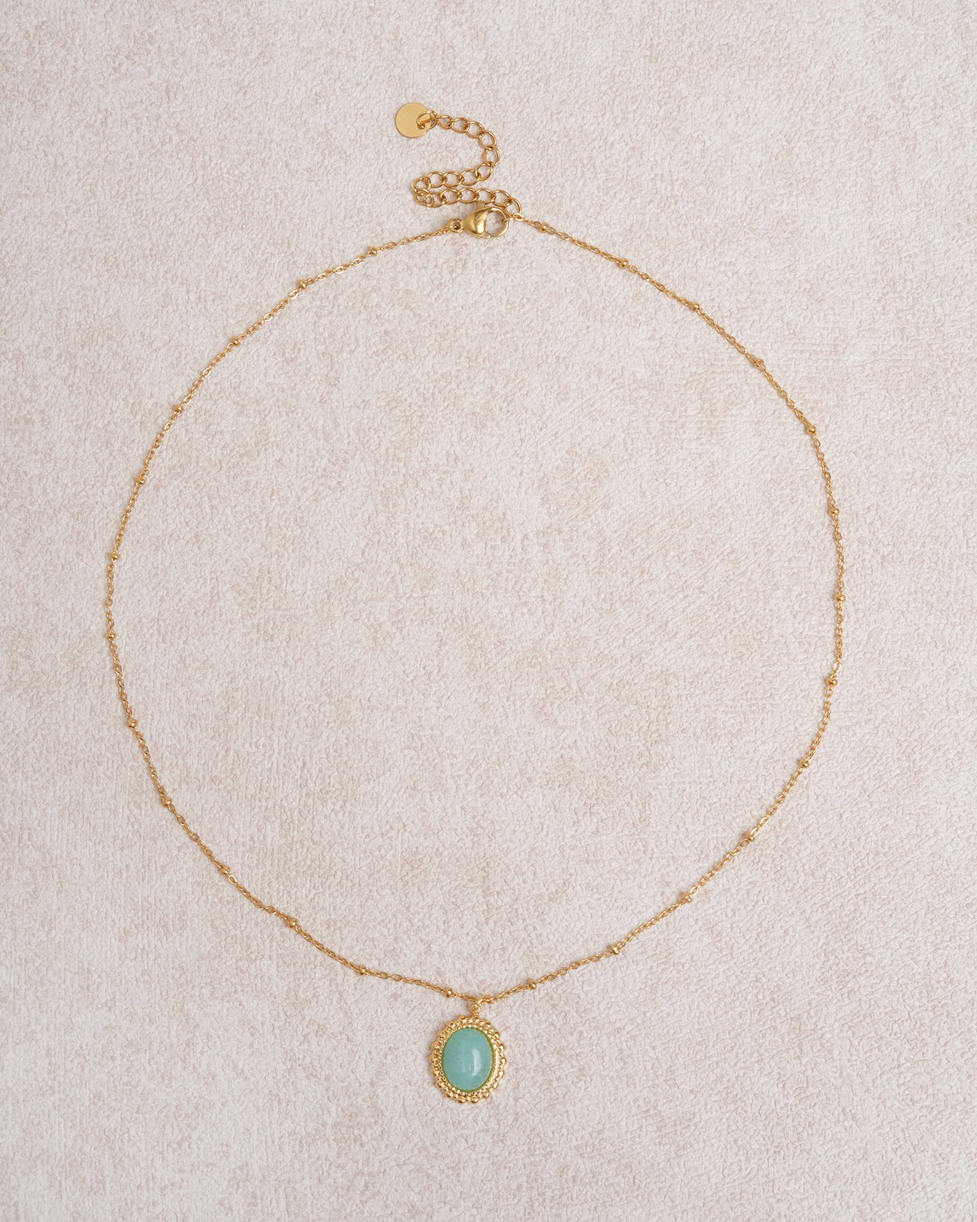 Gold Stainless Steel Pendant Necklace