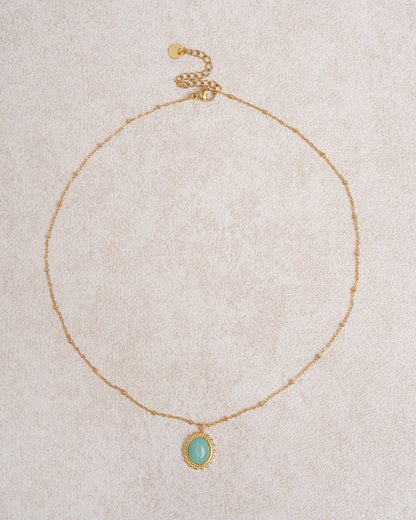 Gold Stainless Steel Pendant Necklace