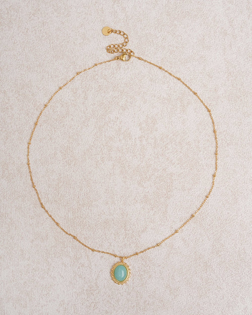Gold Stainless Steel Pendant Necklace