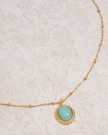 Gold Stainless Steel Pendant Necklace