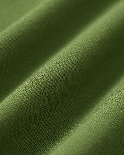 Green Solid Tie Midi Skirt