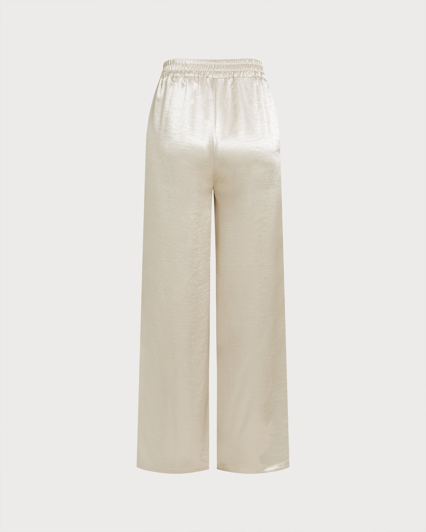Apricot Elastic Waist Casual Pant